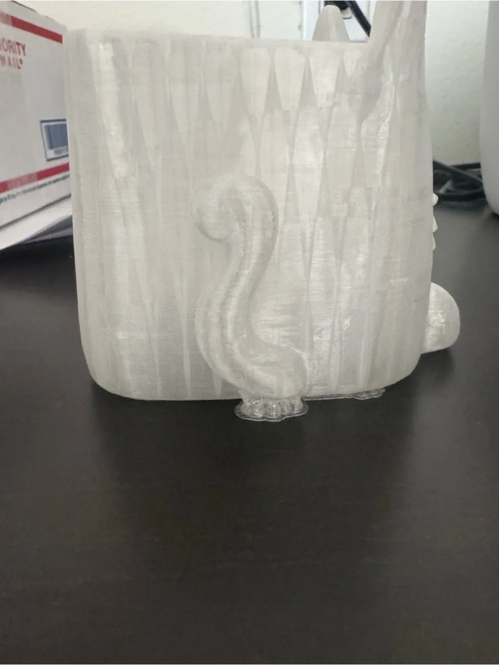 Selenite Cat Figurine Decorative Votive Holder - White
